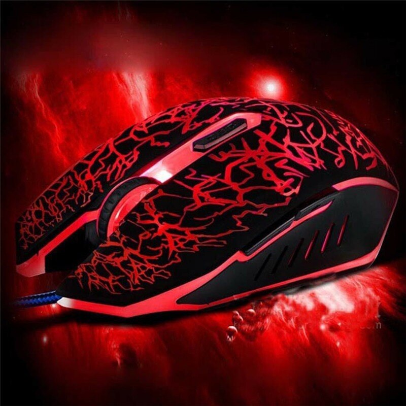 Basix 2400DPI Optical Wired Gaming Mouse Mice 6 Buttons USB Wired Backlight Mouse for PC Laptop Computer mice