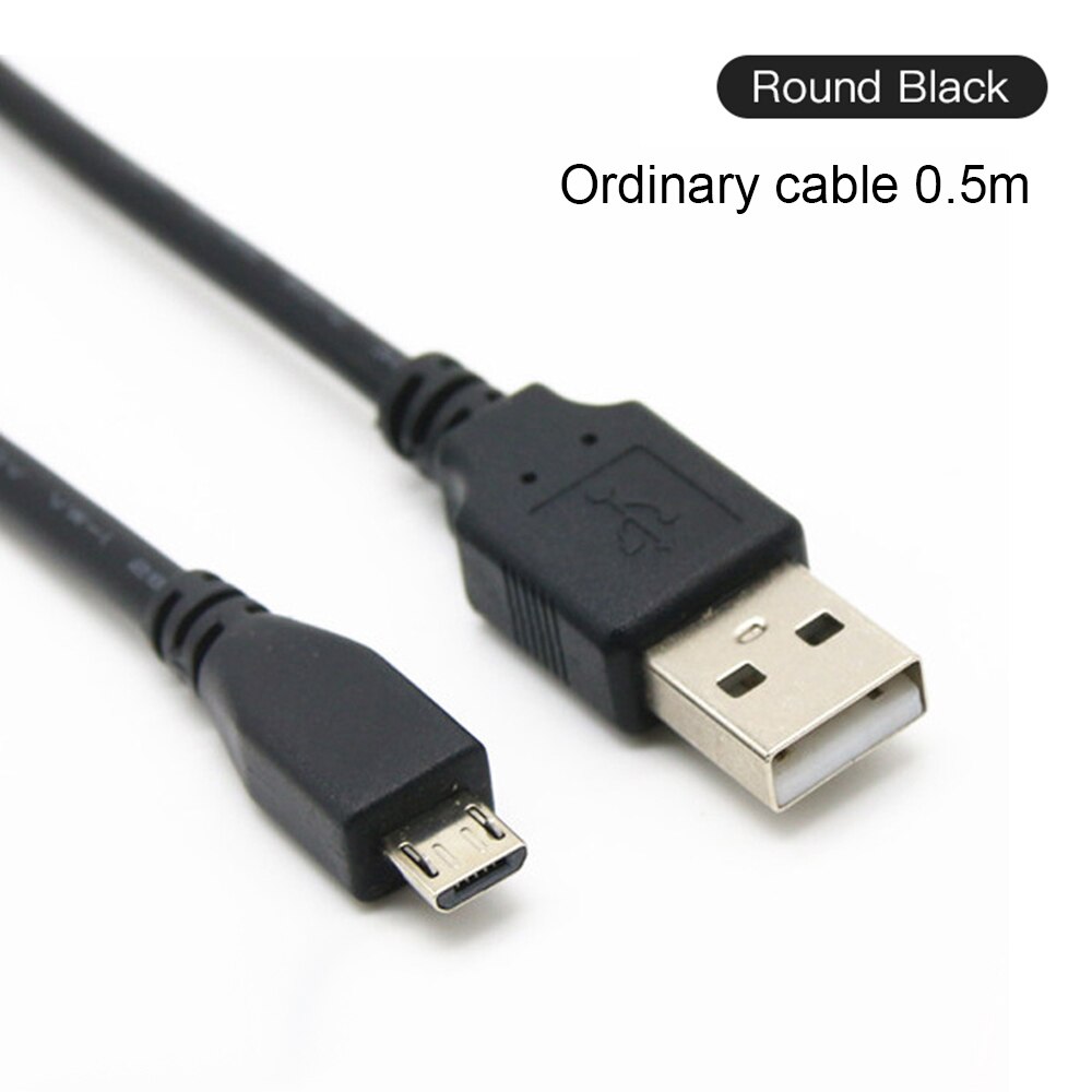 Micro USB Cable 2.4A Fast Charging USB Data Cable Mobile Phone Charging Cable for Samsung Huawei HTC Android Tablet Cable 1m 3m: Round Ordinary cable / 0.5m