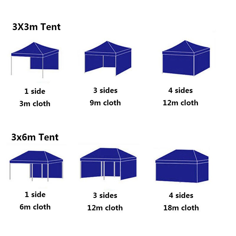 3X3M Waterdicht Tuinhuisje Doek Zonnescherm Zonnescherm Zeil Voor Outdoor Tuin Strand Camping Zonnescherm Tuin Party Camping tent Doek