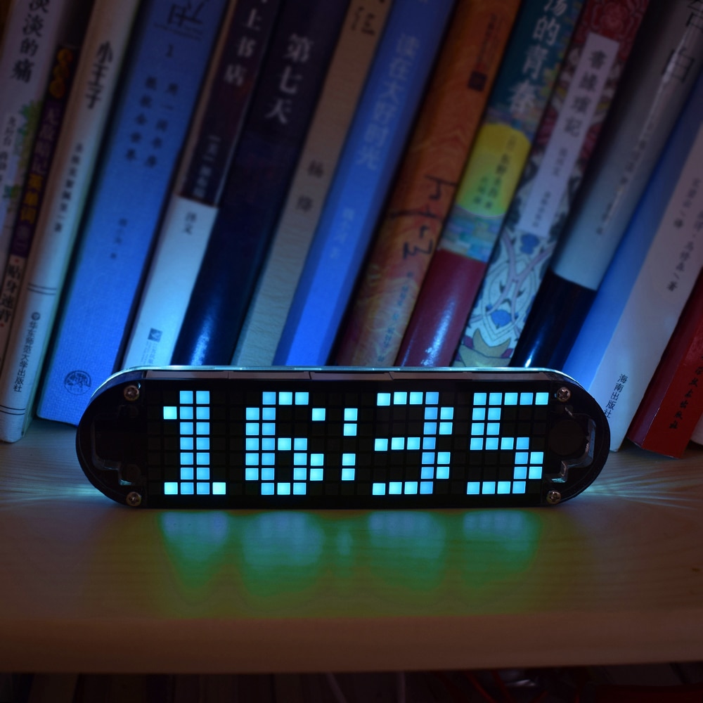 Kit de réveil numérique à LED DS3231, matrice de points de haute précision, avec boîtier Transparent, affichage de la température, de la Date et de l&#39;heure