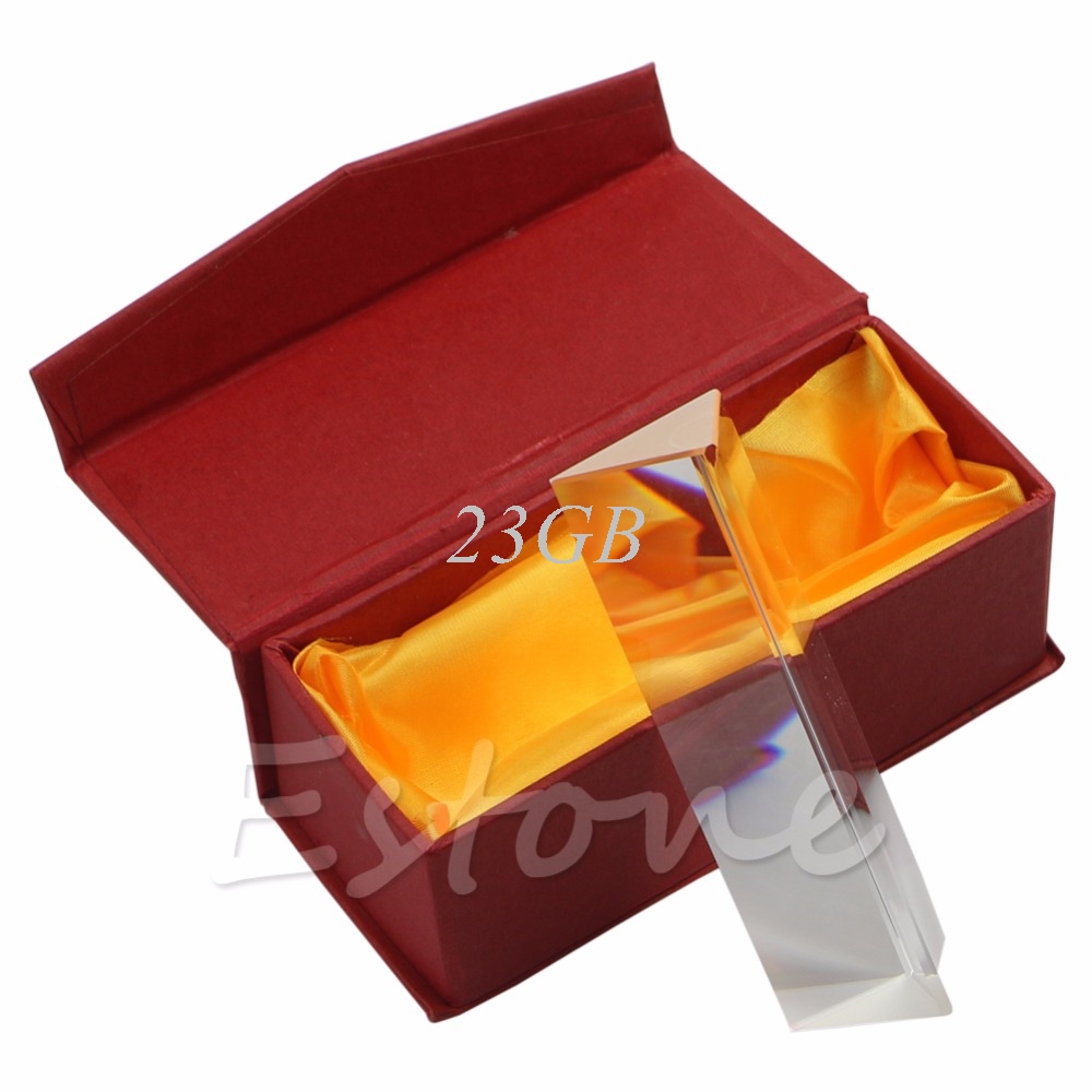 Triple Driehoekig Prism Optical Glass Natuurkunde Onderwijs Lichtspectrum 10Cm 4 "M10