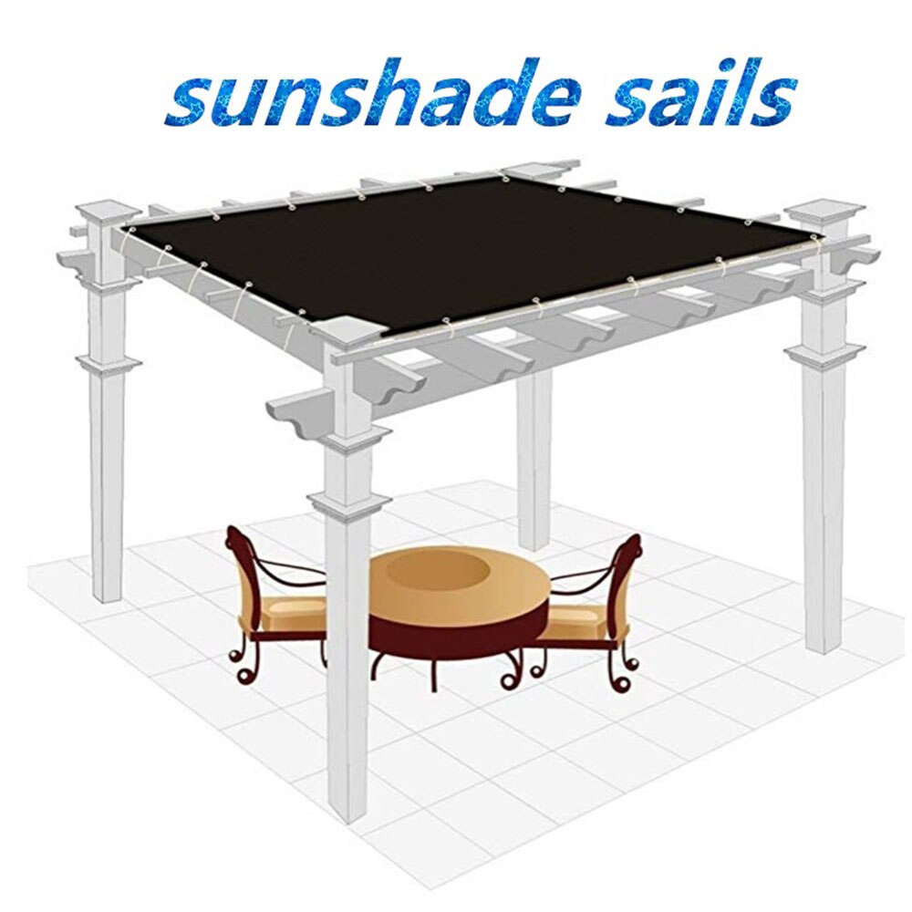 3x4m Black Awning Tent Ultralight Garden Sunshade Outdoor Camping Sun Shelter Woven Sunshade UV protection Shade Trap