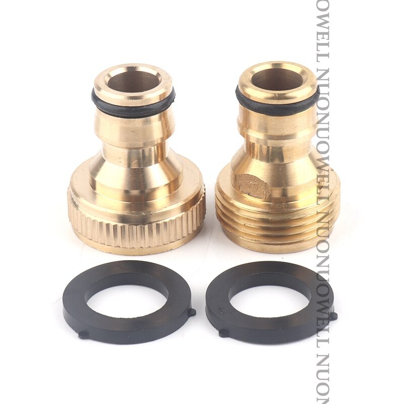 Conectores rápidos de cobre macho hembra G3/4 '', Conector de rosca para grifo de jardín, adaptador de manguera de riego, juntas rápidas, 1 ud.