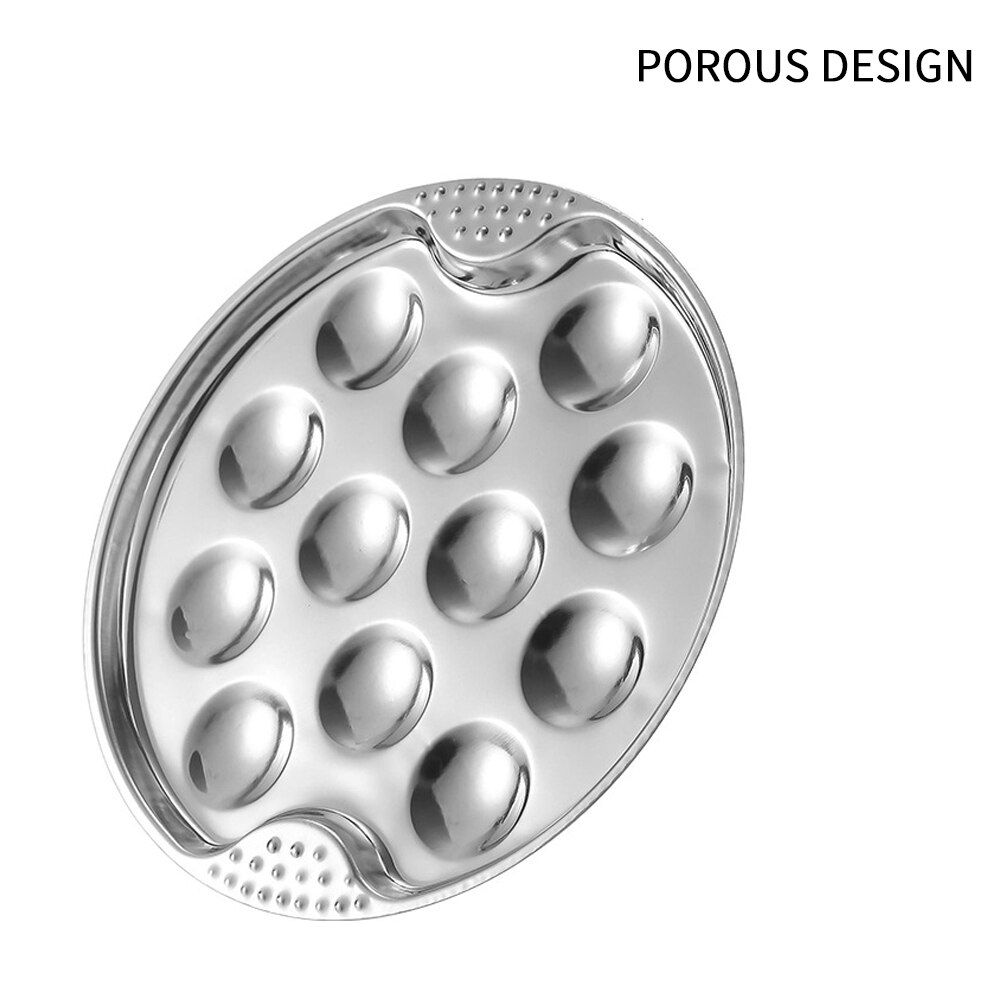Escargot Plate Set Dining Baking Dish Tableware Snail Tong Kitchen Home Stainless Steel Cooking Tool 12 Holes Restaurant Holder