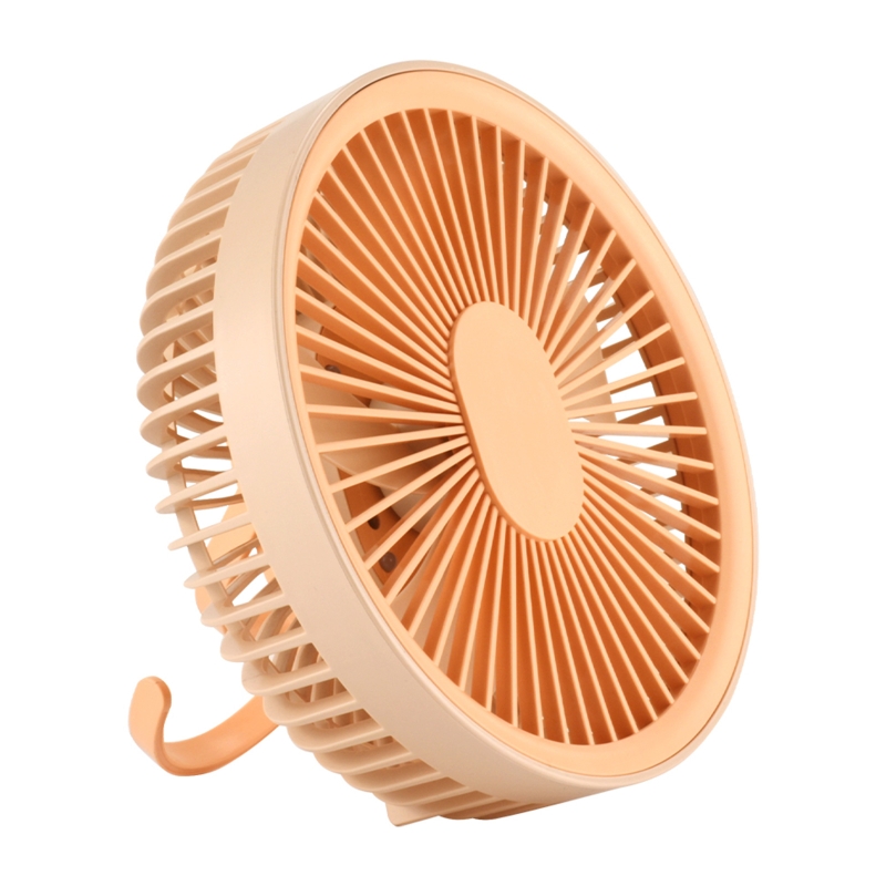 7Inch Multifunctionele Usb Bureau Ventilator Plafond Ventilator Met Led Licht En Haak 3Speed Opknoping Fan Rgb Voor Slaapkamer home Office D5QC: Pink