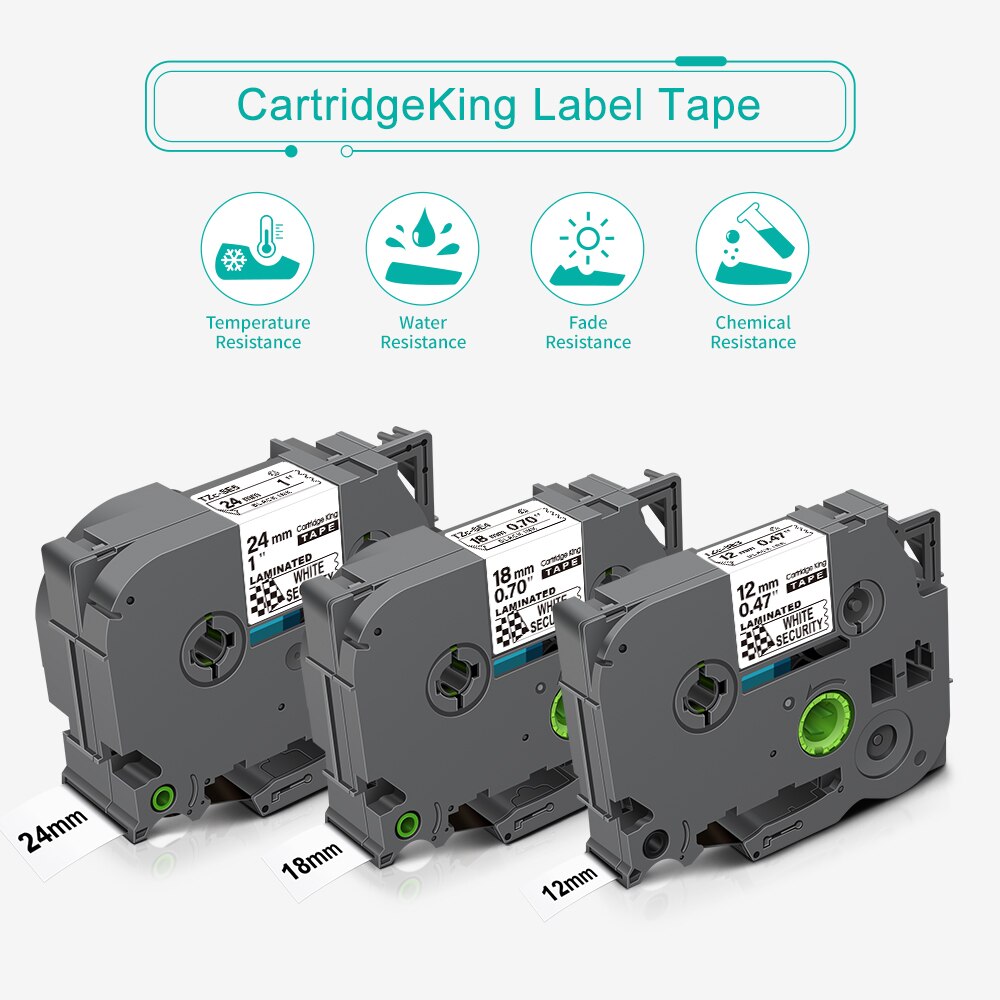 1Stck 12mm TZe-SE3 Sicherheit TZ Bänder Schwarz auf Weiß TZeSE3 TZSE3 TZe SE3 Etikett Bänder Kompatibel für Bruder P-berühren Etikett Hersteller
