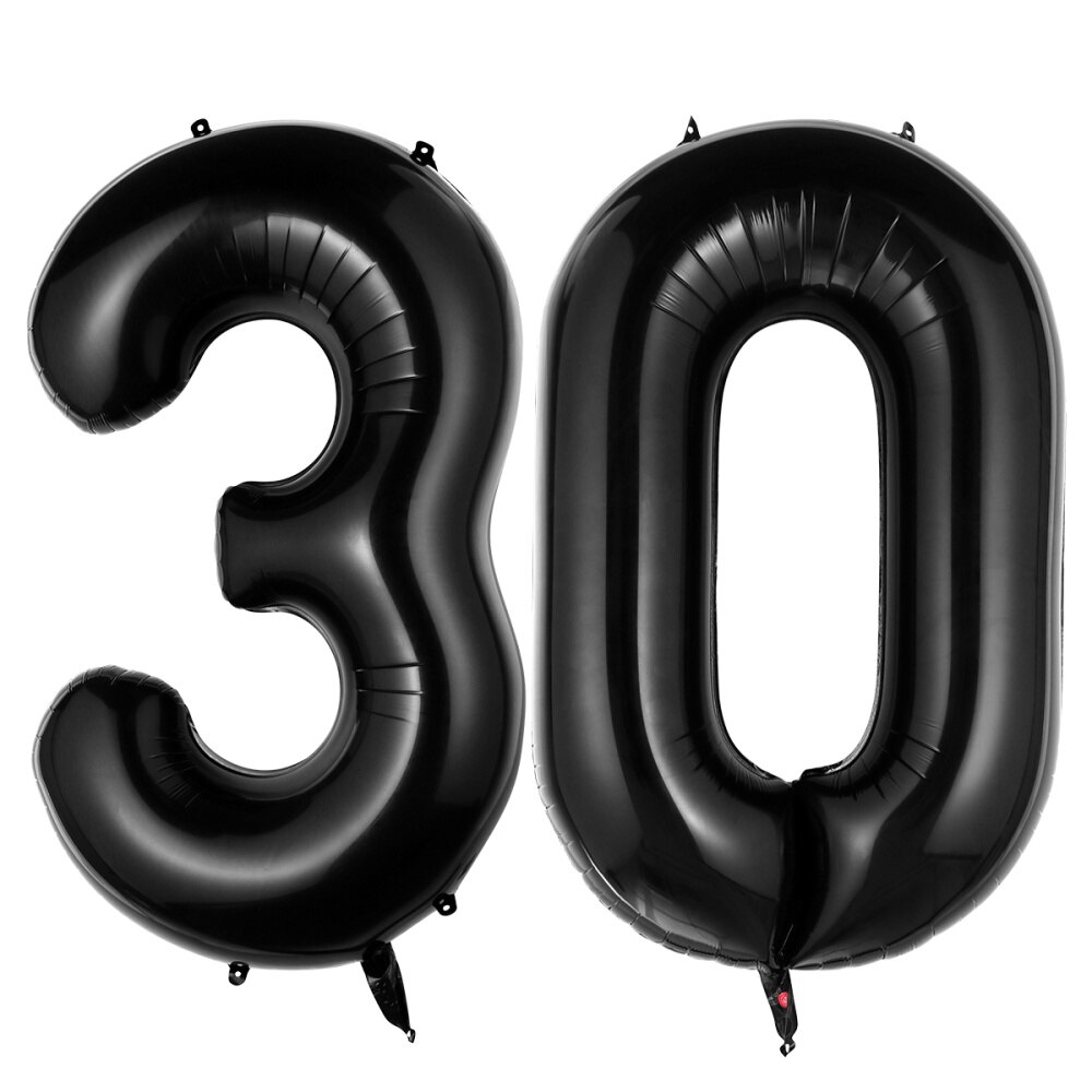 40 Inch Black 21 Number Balloons for Birthday Party Decoration Jumbo Foil Balloons for 90th Anniversary Party Supplies: Black