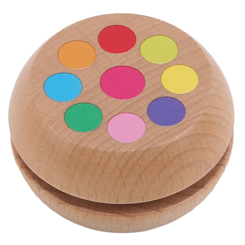 Wooden Yoyo Toy Yo Yo Toy For Children Yoyo Ball Party Favors Windmill Floret Pattern For Kids