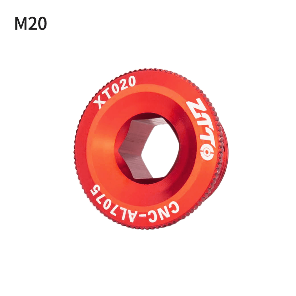 ZTTO-perno de brazo de manivela de bicicleta, tapas de tornillo de manivela de aleación de aluminio, tornillos de cubierta de manivela de bicicleta de montaña y carretera M20 M19 M18 Universal para M6000 105: Rojo