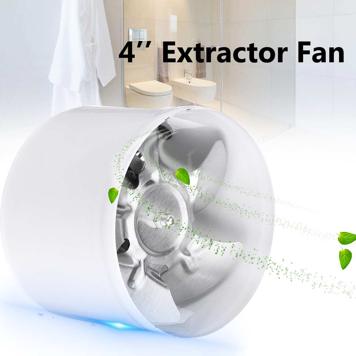 4 inch 100mm Round Duct Fan High Speed Exhaust Fan Toilets Window Ventilation Quiet Industrial Exhaust Ventilate Air Vent Fan