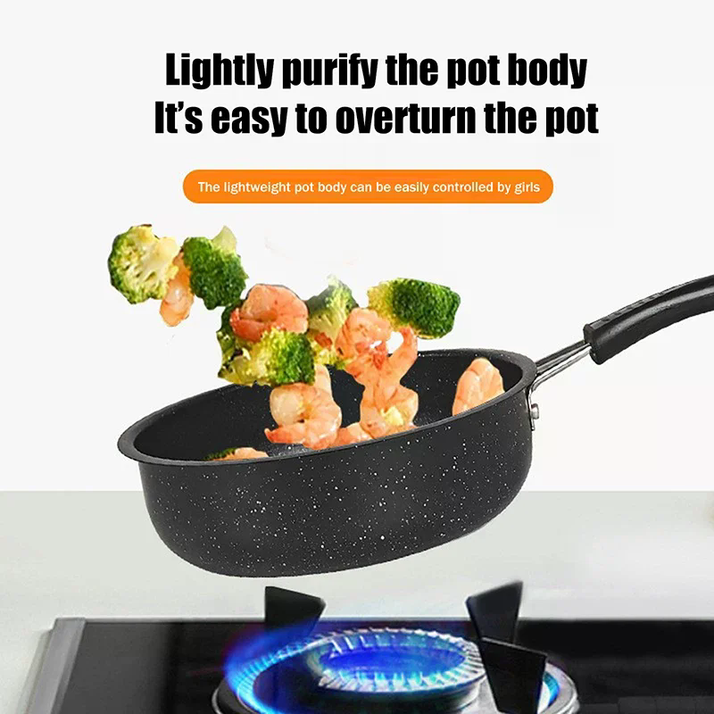 Jævn varme mini stegepande hurtig opvarmning turmalinbelægning omeletpande multifunktionel fortykket nonstick pande 1pc