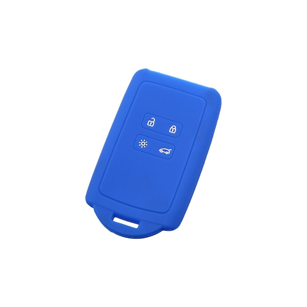 Silikone nøgle fob cover cover til renault talisman captur espace clio megane koleos scenic 4 card remote keyless: Opgrader blå