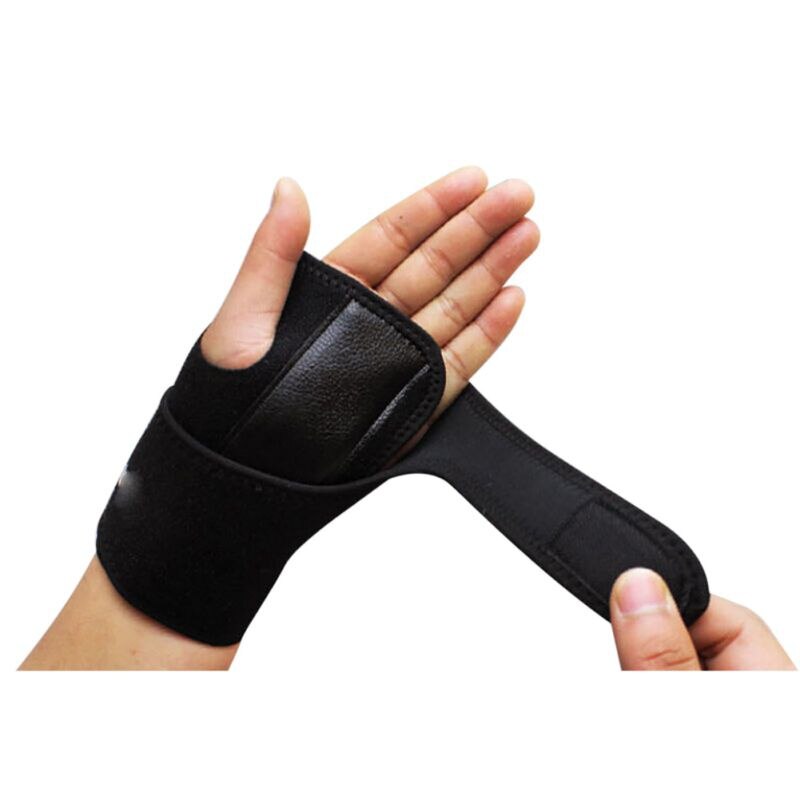 Removable Adjustable Wristband Steel Wrist Support Carpal Tunnel Splint Arthritis Sprains Strain Protector Useful Outdoor 1 PC: Black left