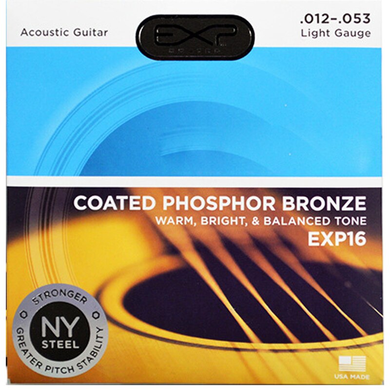 Acoustic Guitar String One Set Of 6 Strings Bronze Material Full Bright Tone Extra Light Gauge Electric Guitar Strings sets: EXP16