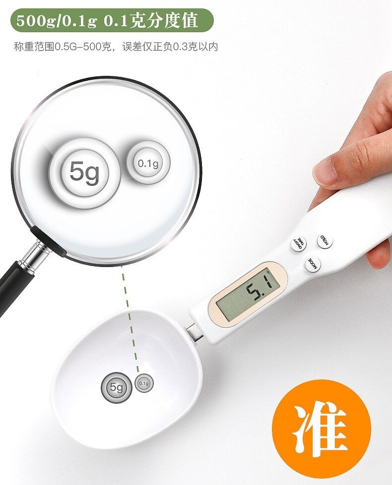 Draagbare Elektronische Lcd Maatlepels Koffie Suiker Gram Schaal Lepel Maatbeker Keuken Schalen Voor Keuken Bakken