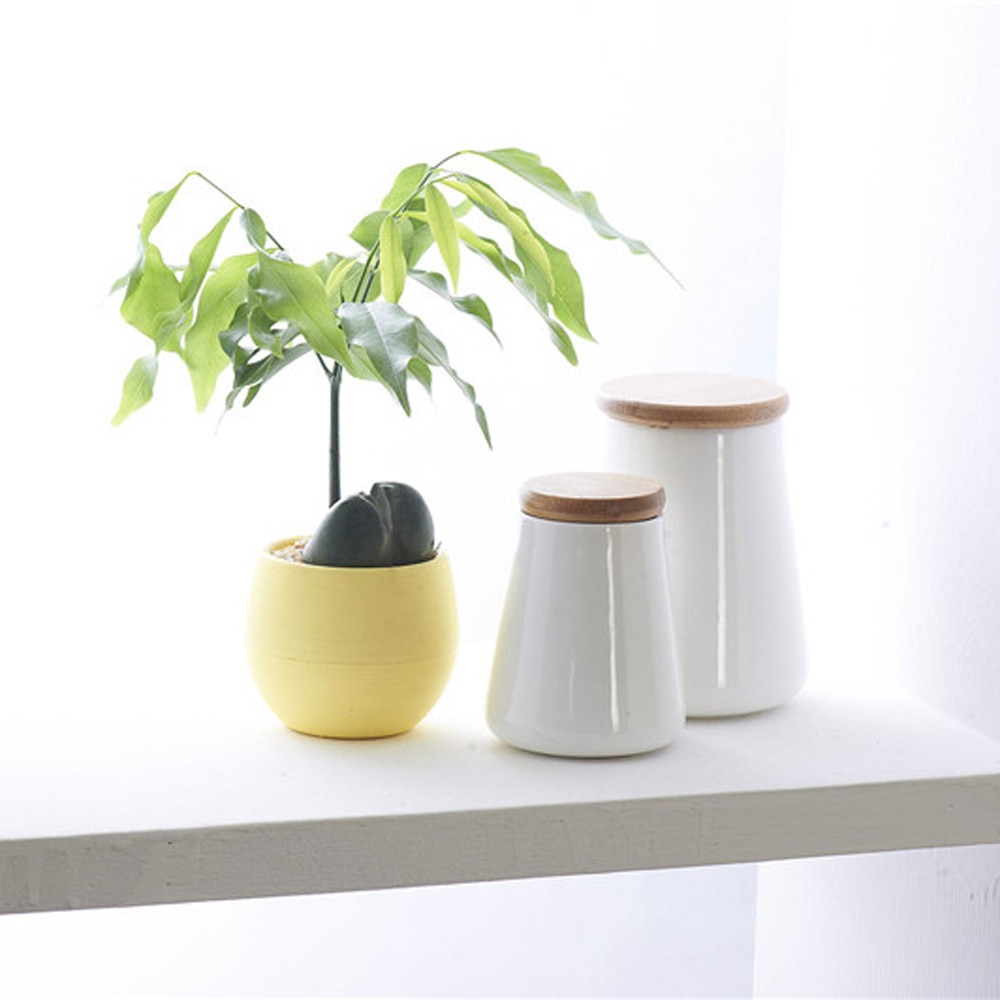 Mini Colourful Round Plastic Plant Flower Pots Home Office Decor Planter