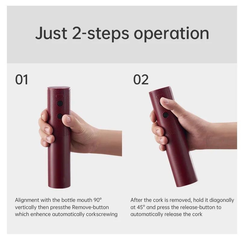 Abridor de botellas de vino automático, sacacorchos de vino eléctrico recargable por USB, herramientas de vino con botón de un clic, productos de cocina y Bar