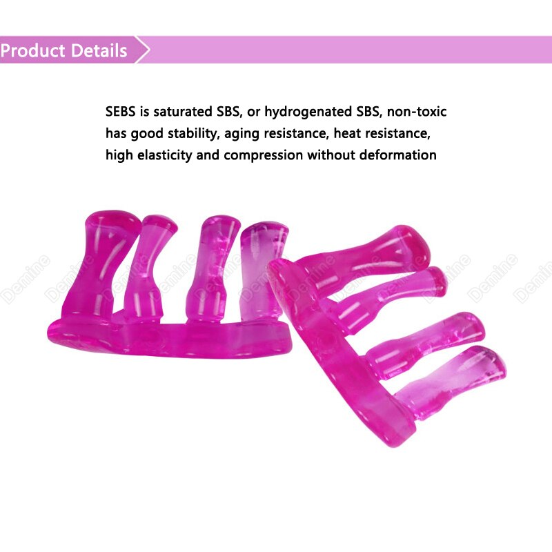 Demine Siliconen Gelgel Vijf Teen Strecher Separator Hallux Valgus Corrector Teen Overlap Scheiding Orthese Insert Voetverzorging Tool