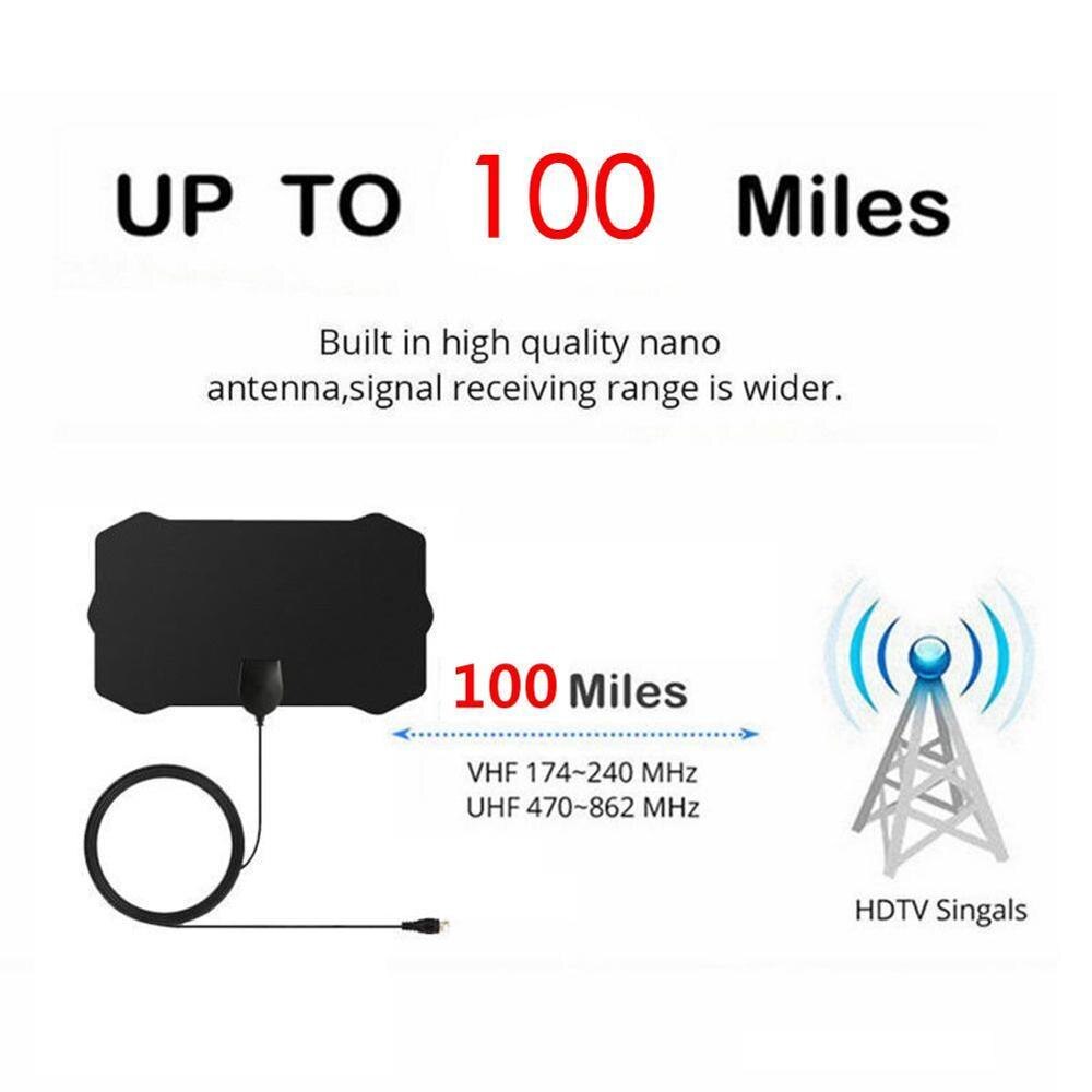 100 Mile Range TV Antenna TV Digital HD Skywire Antena Antenna HDTV Indoor Digital 1080p Z2I4