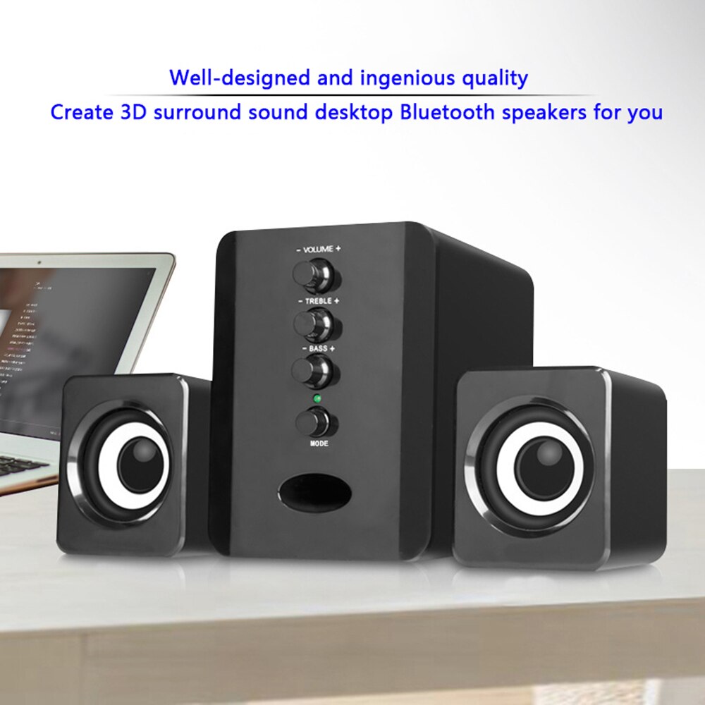 Desktop Computer Laptop Mobiele Telefoon 2.1 Speaker Subwoofer Bluetooth Speaker