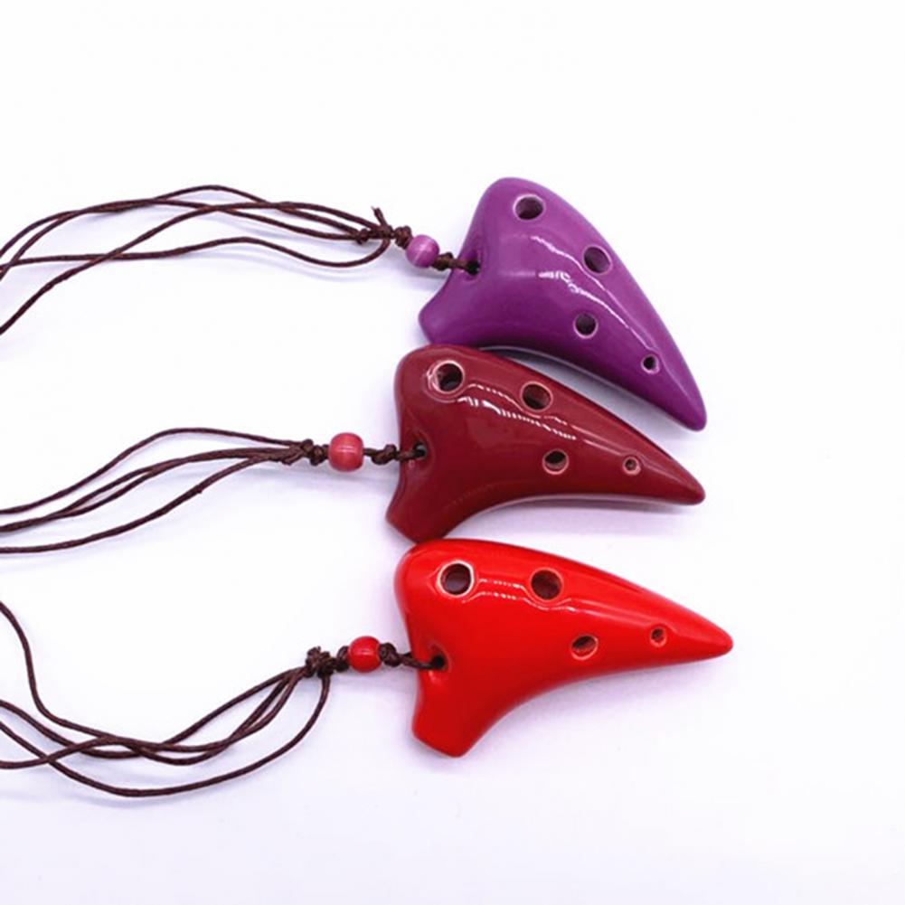 Keramische Ocarina Keramische Ocarina Lanyard Slijtvaste Betrouwbare 6 Hole Ocarina Instrument