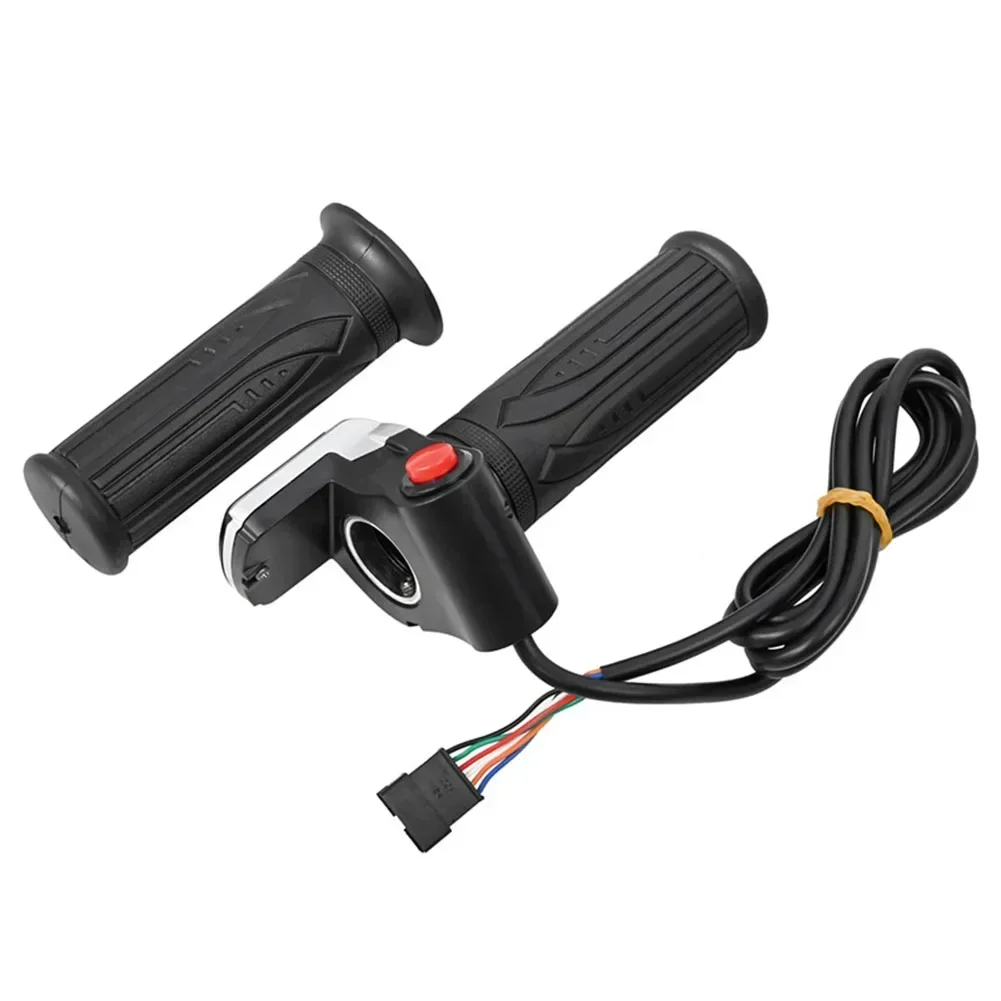36V 6pin E-Bike Throttle Electric Scooter Accelerator Bicycle Grip Handlebar LED Display Throttle Electric Bike Replacement