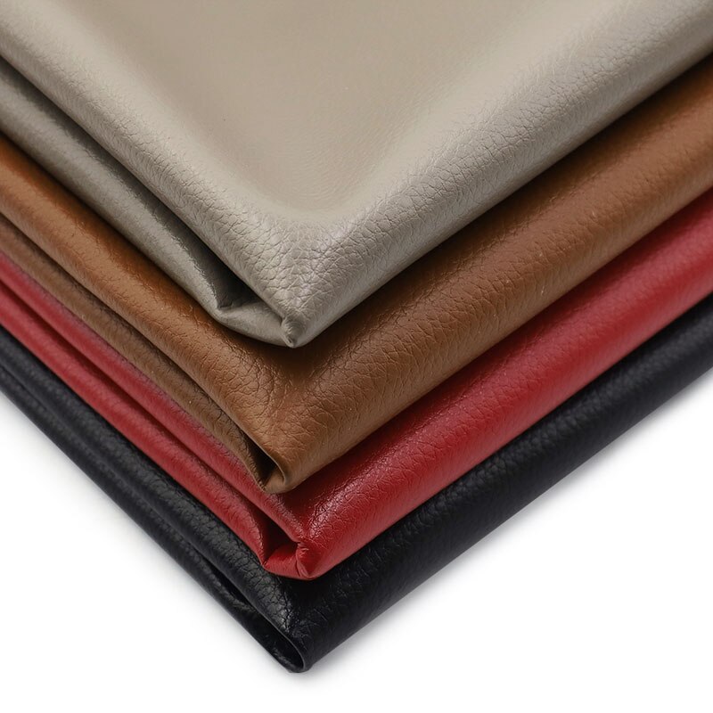 135cm breedtes grote litchi korrel pu leer slijtvast autostoelkussen bank microvezel leer diy leren handtas materiaal