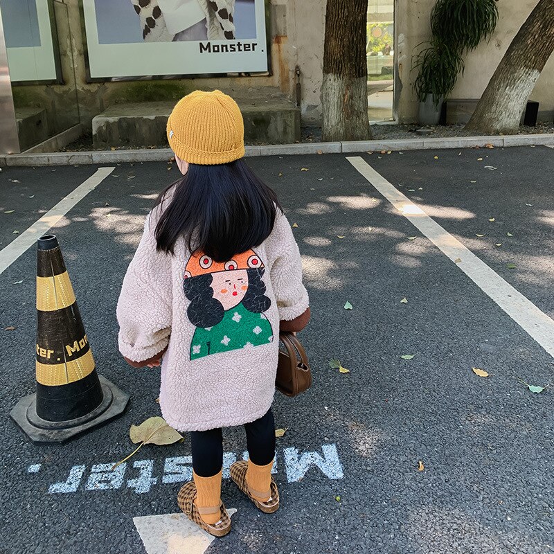 Giacche del fumetto dei bambini del cappotto del pile di modo delle ragazze di nuovo arrivo di autunno 2021