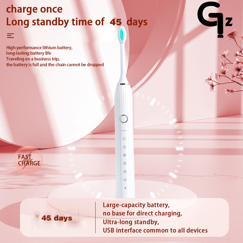 Cepillo de dientes eléctrico N105 para niños y adultos, cepillo recargable con temporizador, 6 modos, 8 cabezales, ipx 7, resistente al agua