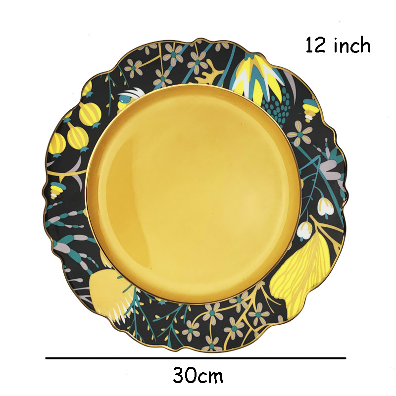 Assiette à dîner fantaisie en porcelaine, vaisselle rétro, vaisselle, plats à Steak, tasse à café, thé, plateau à Dessert, outil de dîner, 1 pièce