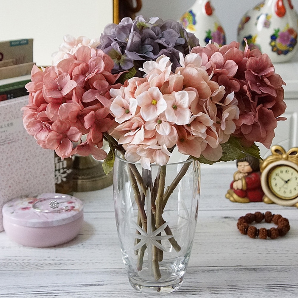 Hydrangea Flowers DIY Wedding Christmas Decor for Home Handmade Hydrangea Dried Flowers SEC88