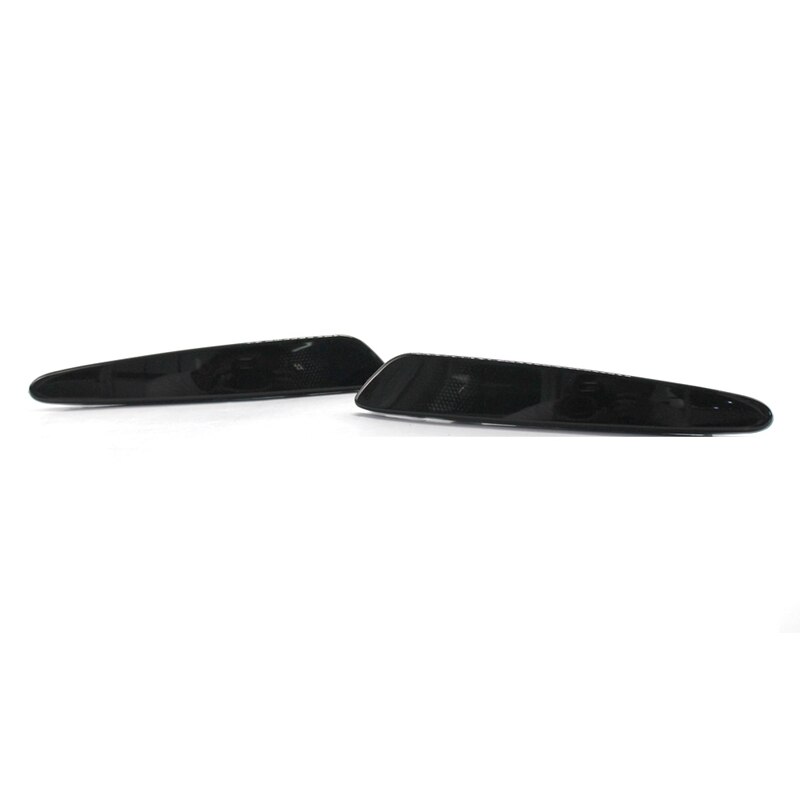 1 Pair Black Reflector Front Bumper Side Marker Light Turn Signals Lamps,For Chevy Corvette C6 05-13 (Without Bulb)