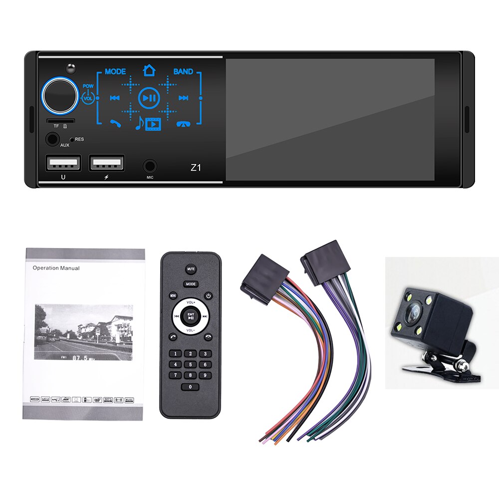 1 din Car Radio 4.1" Inch Touch Screen Car Stereo Multimedia MP5 Player Bluetooth RDS Dual USB Support Micphone Autoradio