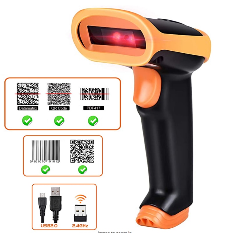 Radall Draadloze Barcode Scanner Wired 1D/2D Qr Code Reader Voor Inventaris Pos Terminal Pc Mac