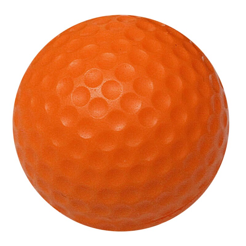 Pelotas de golf de PU sólidas, pelotas suaves para practicar en interiores, pelotas de espuma para sala de ejercicio ZJ55: Naranja