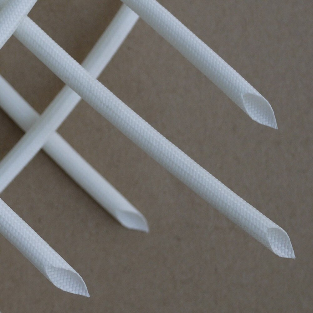 Manguito de fibra de vidrio de silicona de 6mm, cable resistente a las llamas, resina de silicona, tubo de protección aislado (blanco)-3/ 5/10 metros