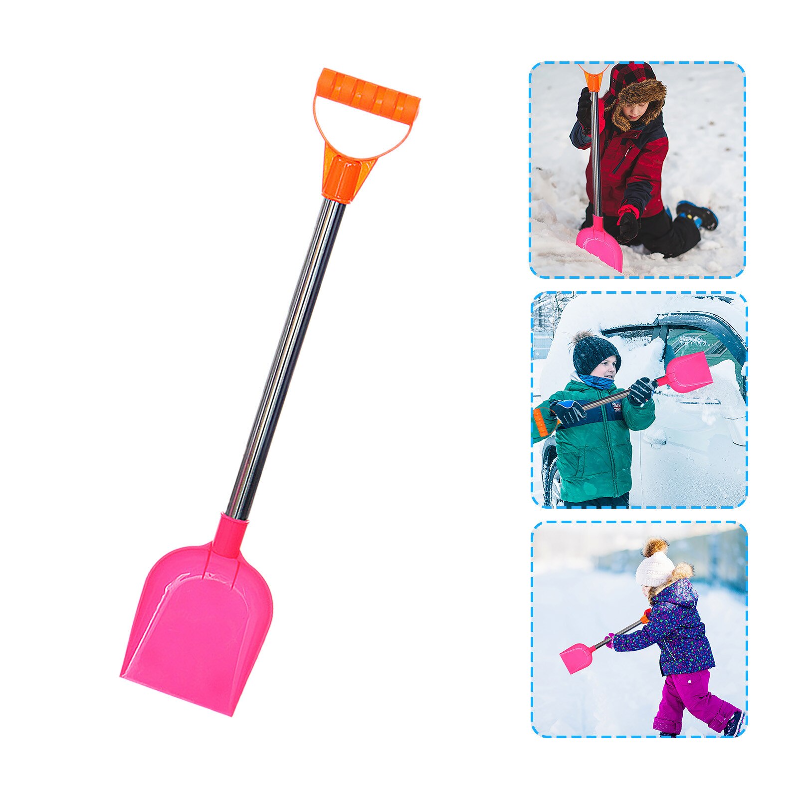 Funny Children's Snow Shovel Children's Beach Shovel With Stainless Steel Handle Retractable Outdoo Snow Shovel Aluminum Tools