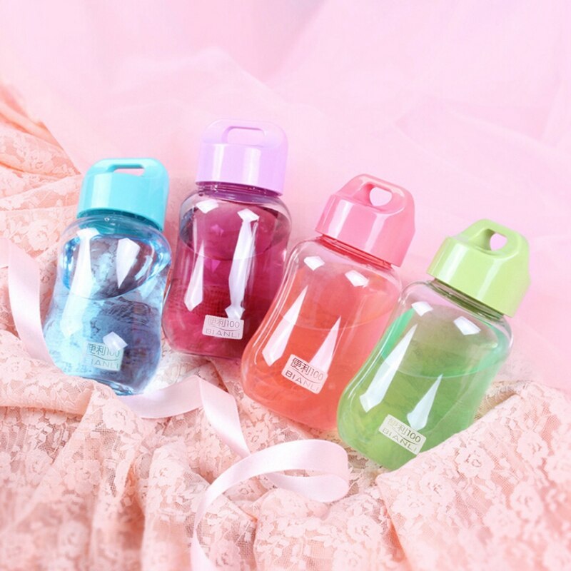 Cute cartoon small cup school supplies 180ML water bottle color plastic portable water bottle mini kettle