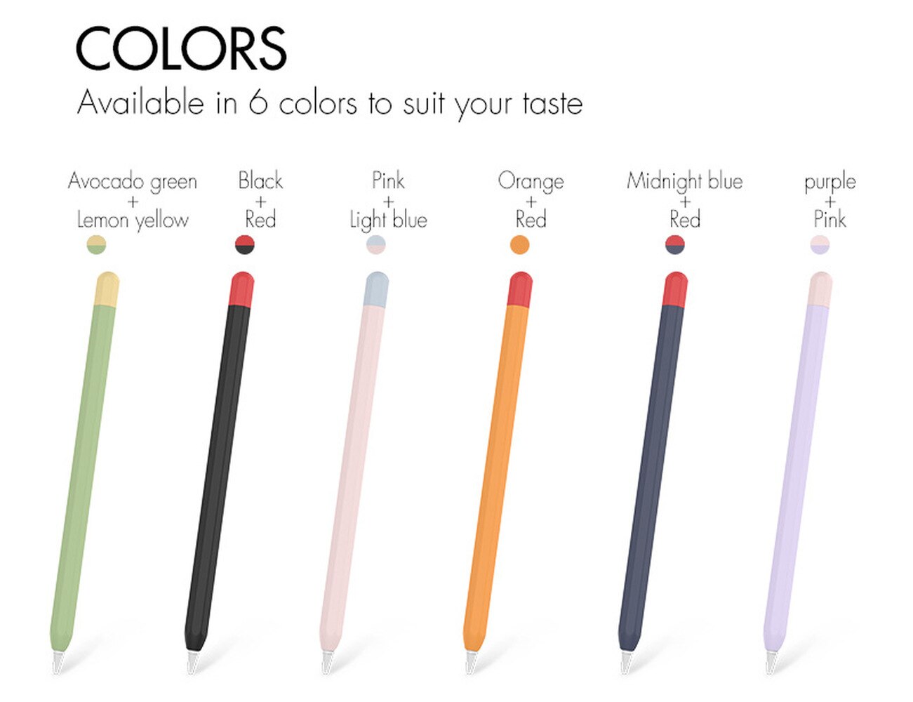 Manchon de protection Ultra-fin en Silicone pour Apple Pencil, 1ère génération, avec capuchon de stylo