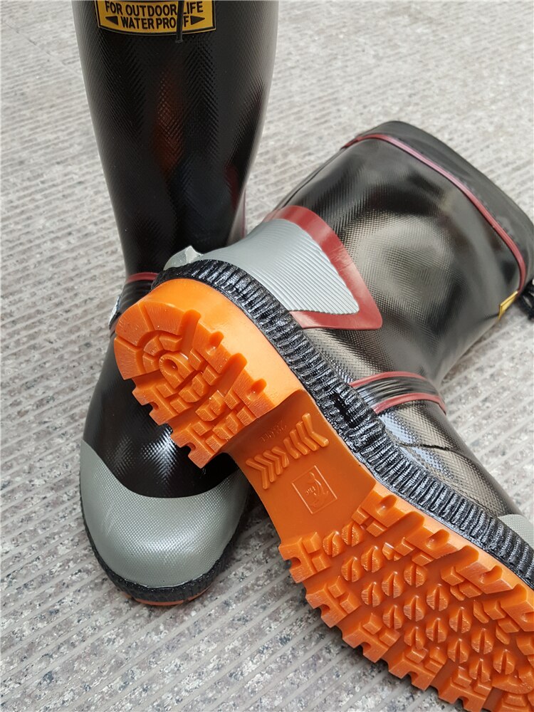 Rubber Waders White Race Big Size Wading Waterproof Long Boots Men Aqua Mud Rain Shoes Fishing Water Garden High Wellies