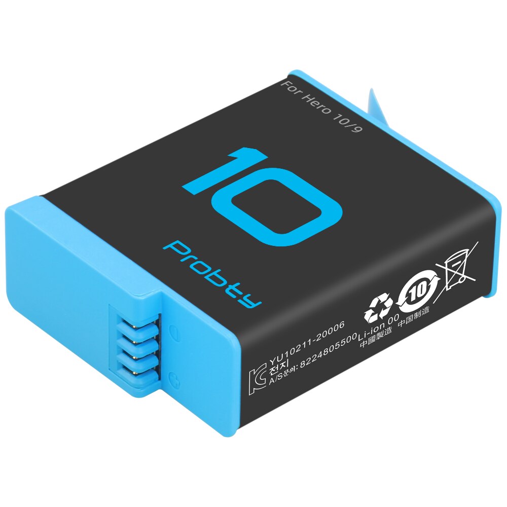 Voor Gopro 10 9 Batterij 3 Manier Smart Opladen Case 1850Mah Batterij Opbergdoos Voor Go Pro Hero 9 10 Accessoires