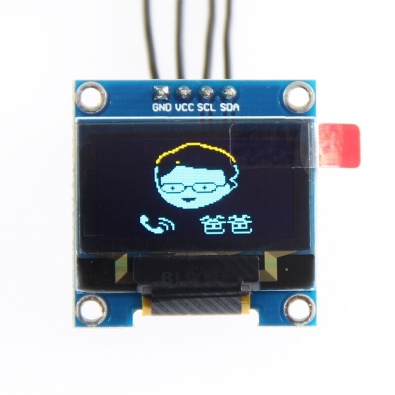 0.96 tommer iic  i2c seriel gnd 128 x 64 oled lcd led display modul ssd 1306 til arduino kit blå skærm