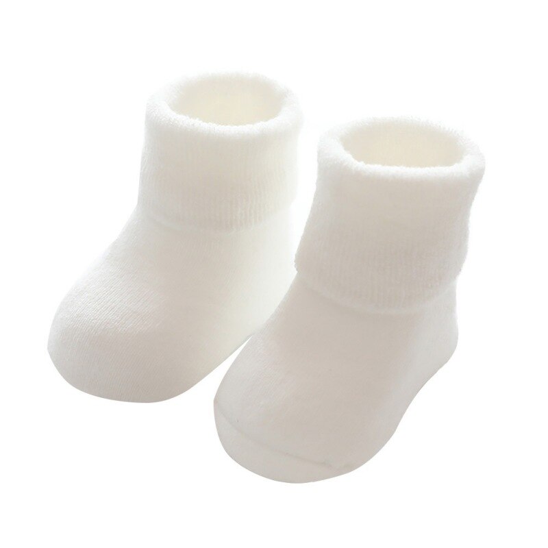 Vinter baby sokker med gummi prik drenge pige sokker spædbarn bomuld baby benvarmere børn gulv sokker skridsikre baby step sokker: W / 0-6m