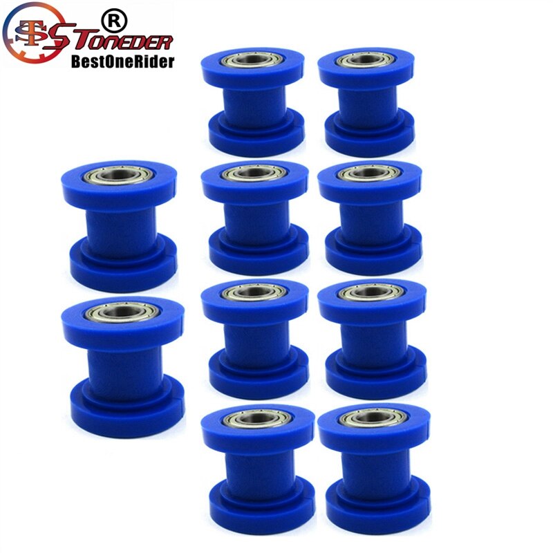 STONEDER 10x10mm Blau Gummi Kette Rolle Für 50cc-250cc SSR YCF IMR Apollo Kayo Braaap Lifan YX DHZ GPX Schmutz Fahrrad Motorrad