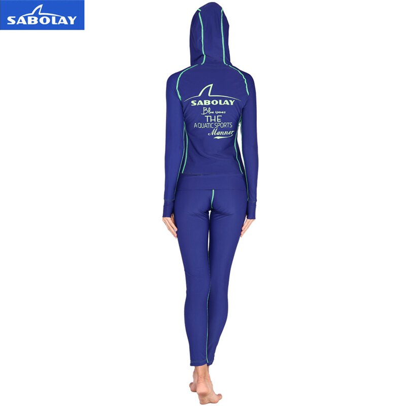 Sabolay Camicette Amanti Delle Donne Degli Uomini di Lycra Elastica Cardigan Rashguard Surf Della Chiusura Lampo di Stile di Nuotata Protezioni Uv Camicia Pantaloni di Acqua di Sport