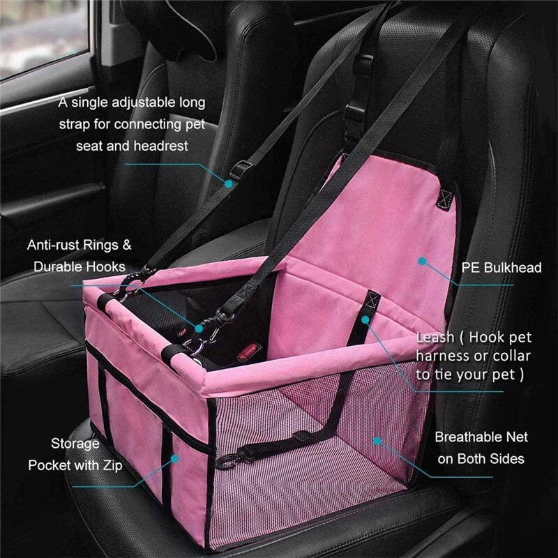 Reise Hund Auto Sitz Abdeckung Klapp Hängematte Haustier Träger Tasche Durchführung Für Katzen Hunde Wasserdichte Träger Pad Perro Autostoel Hond