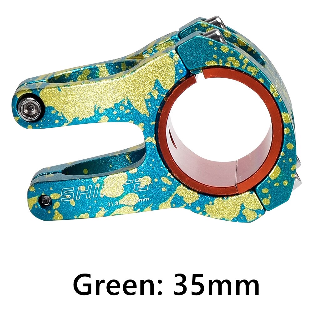 Mountain Bike Stem 31.8/35mm 35mm/50mm Dazzle Bicycle Stem Ultralight Aluminum Short Handlebar Stem Riser for MTB DH FR: Green 35mm