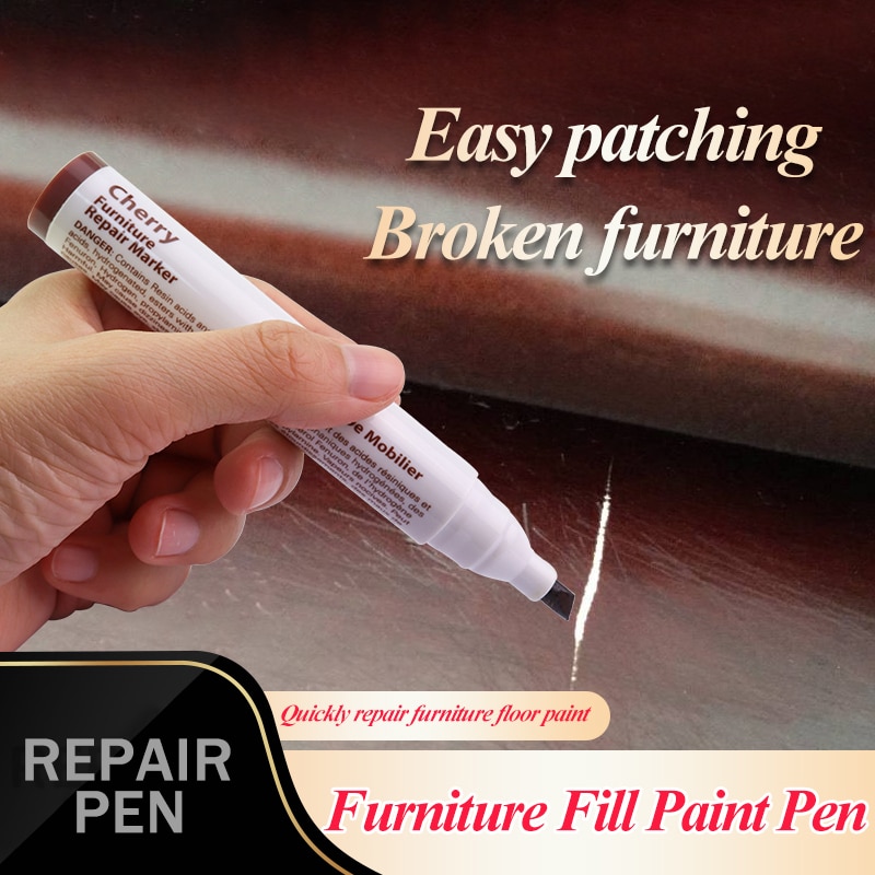 Furniture Touch-up/Fill Paint Marker Filler Pen Composite Repair Pen Floor/Stairs/Door/Woodenware Scratch/Patch Restore Marker