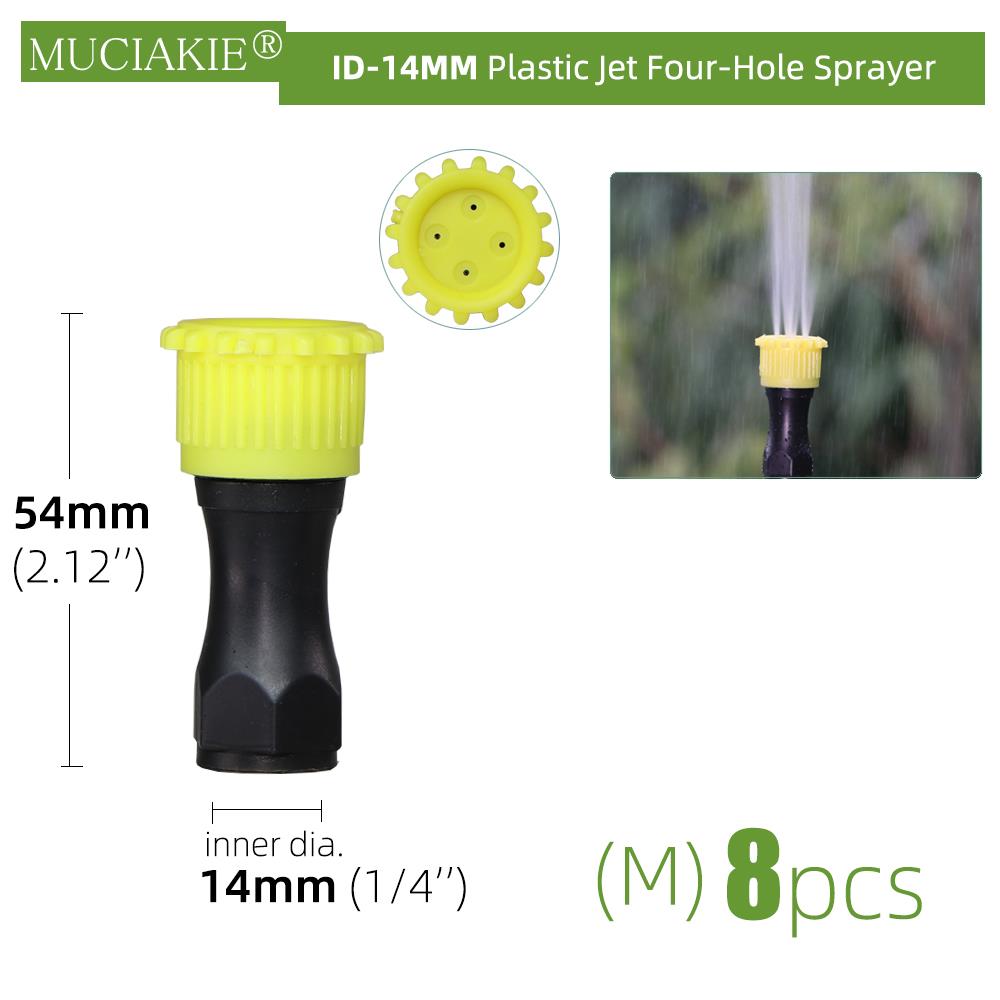 Agricultural Sprayer Nozzles Brass Atomizing Single Double Triple Heads Sprinklers Lawns Gardens Irrigation Spraying Accessories: Mx8pcs