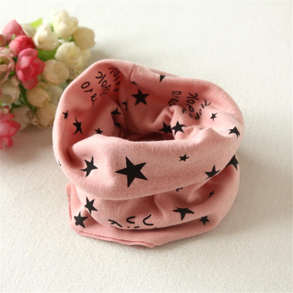 Baby Cartoon Sjaal Baby Meisje Jongen Warm Star Kraag Sjaal Herfst Winter Jongens Meisjes Kraag Baby Sjaal Katoen O Ring hals Sjaals: Roze